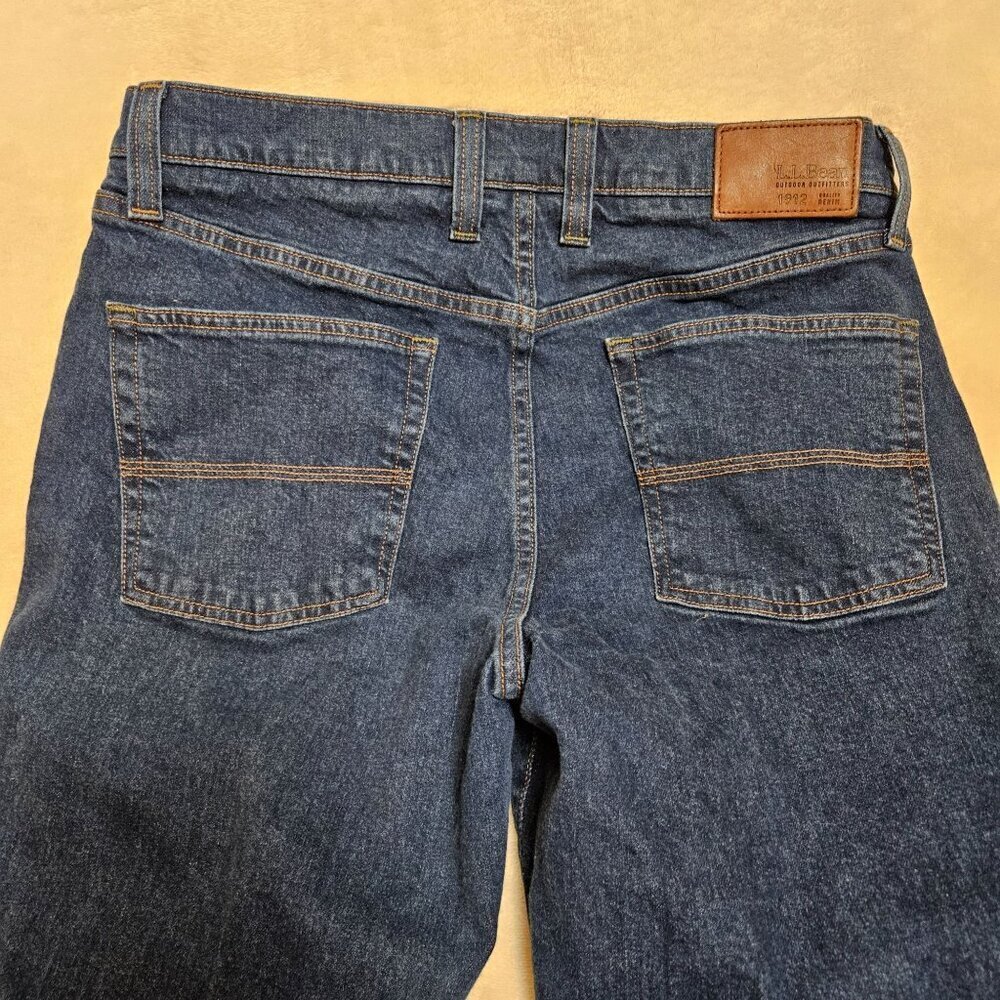 Classic Ll Bean Mens Denim Jeans Vintage Wash 34x32 Standard Fit Outdoor - Picture 3 of 7